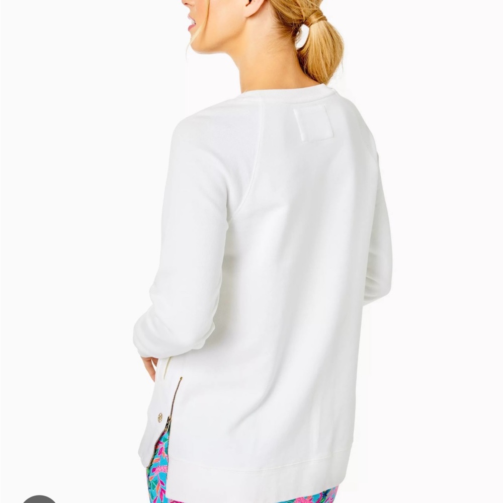 EUC Lilly Pulitzer Beachcomber pullover White XL - Picture 3 of 10